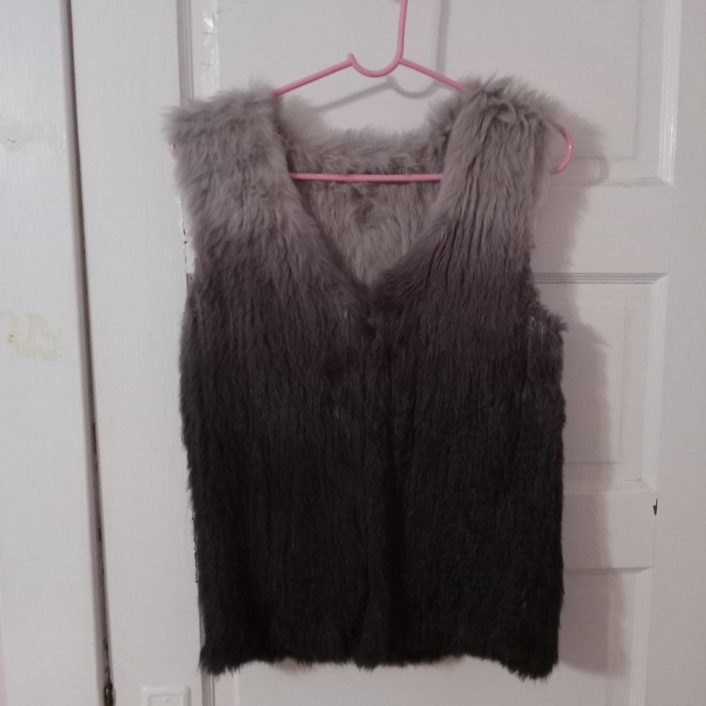 Rabbit fur vest